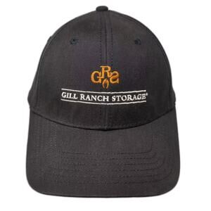 Ivory Baseball Cap Hat Black Beige OS Gill Ranch Storage Embroidered Slideback